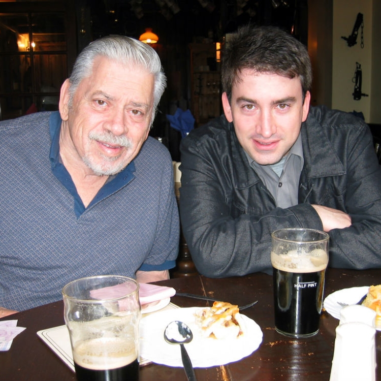 During the filming of Chitty Chitty Bang Bang, Robert M Sherman and his wife Joyce (right) visited Roald Dahl and his wife, Academy Award-winning actress Patricia Neal at their home in Great Missenden, England (1967)